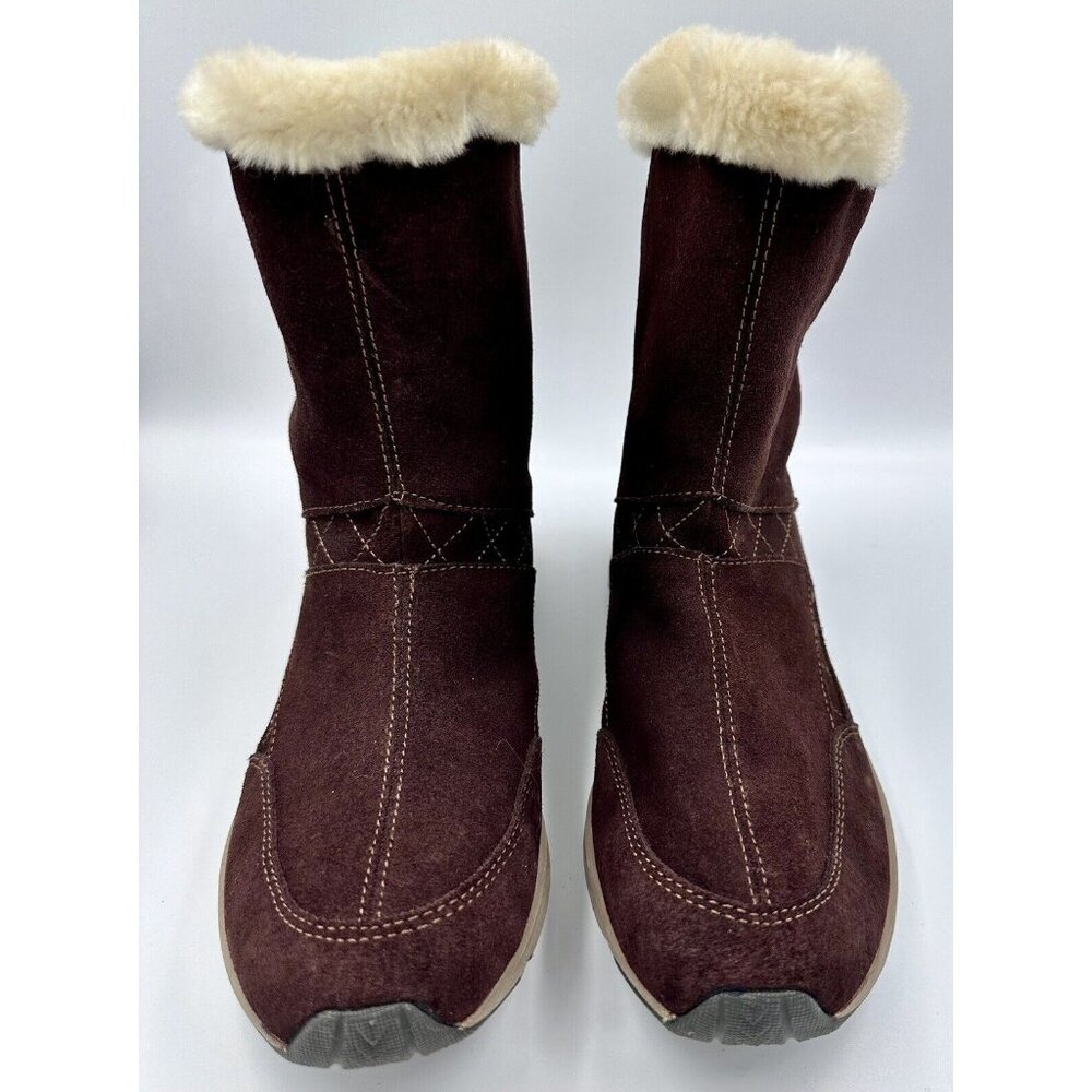 Estesrun Boots Brown Suede Hook And Loop Closure Women’s Size 10